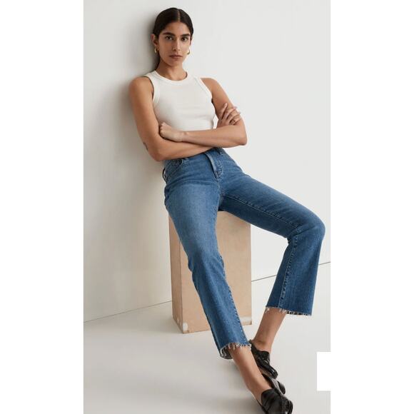 Madewell Kick Out Crop Jeans Cherryville Wash - Picture 2 of 5